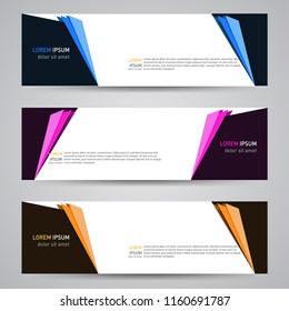 Modern vector abstract geometric design banner template