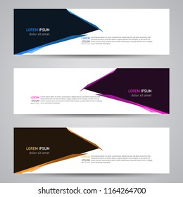 Modern vector abstract geometric design banner template