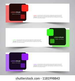 Modern vector abstract geometric design banner template