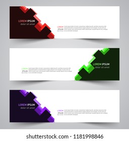 Modern vector abstract geometric design banner template