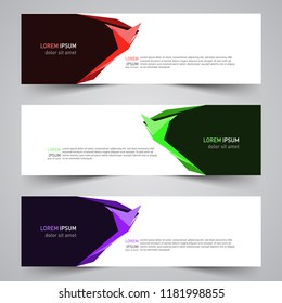 Modern vector abstract geometric design banner template