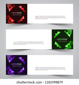 Modern vector abstract geometric design banner template