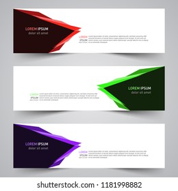 Modern vector abstract geometric design banner template