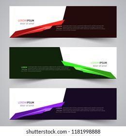 Modern vector abstract geometric design banner template