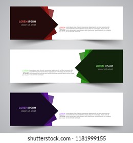 Modern vector abstract geometric design banner template