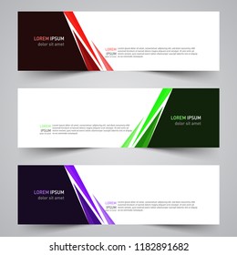 Modern vector abstract geometric design banner template