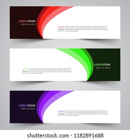 Modern vector abstract geometric design banner template