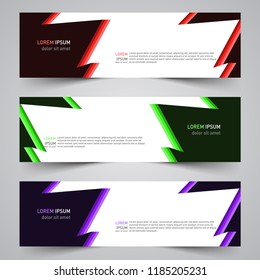 Modern vector abstract geometric design banner template