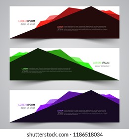Modern vector abstract geometric design banner template