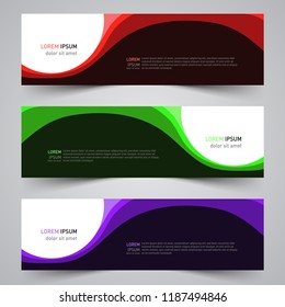 Modern vector abstract geometric design banner template