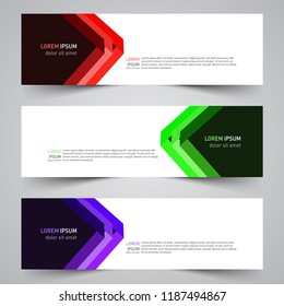 Modern vector abstract geometric design banner template