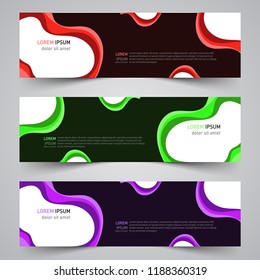 Modern vector abstract geometric design banner template