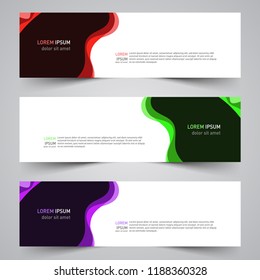 Modern vector abstract geometric design banner template