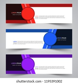 Moderna plantilla de banner de diseño geométrico abstracto vectorial para su promoción