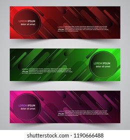 Modern vector abstract geometric fluid design banner template