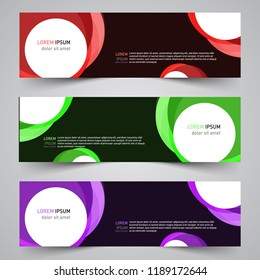 Modern vector abstract geometric gradient design banner template