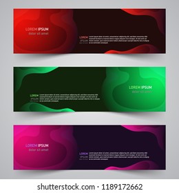 Modern vector abstract geometric gradient design banner template