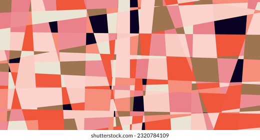 Modern vector abstract  geometric multi- colored background with triangles, rectangles and squares . Pastel colored simple shapes graphic pattern. Abstract mosaic artwork.