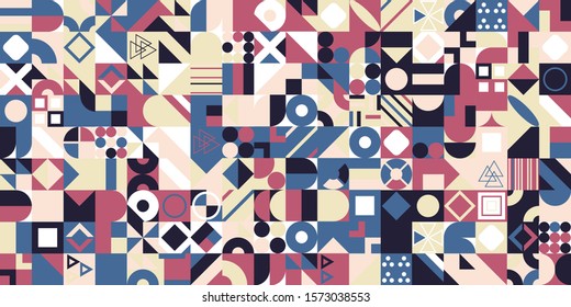 Modern vector abstract geometric pattern with different shapes.  Abstract texture background for cover poster, banner, brochure