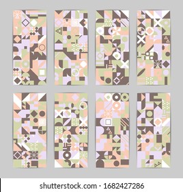 Modern vector abstract geometric pattern with different shapes.  Abstract texture background for cover poster, banner, brochure