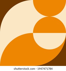 Modern vector abstract  geometric seamless pattern with circles, rectangles and squares  in retro scandinavian style. Pastel colored simple shapes graphic pattern. Abstract mosaic artwork.