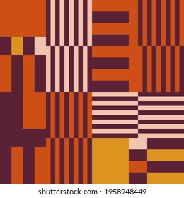 Modern vector abstract  geometric seamless pattern, background with stripes, rectangles and squares  in retro scandinavian style. Pastel colored simple shapes graphic pattern. Abstract mosaic artwork. - Powered by Shutterstock - Get 15% off with code: PIKWIZARD15