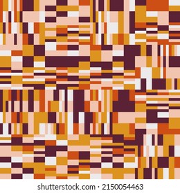 Patrón de acero geométrico abstracto vectorial moderno con rectángulos y cuadrados en estilo retro. Fondo gráfico de formas simples de color pastel. Resumen de arte en mosaico.