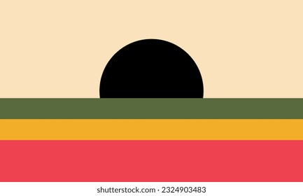 Modern vector abstract geometric seamless pattern with circles, rectangles and squares in retro scandinavian style. Vector of modern abstract background ilustration.