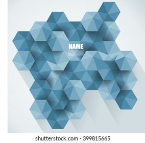 Modern vector abstract hexagon background.