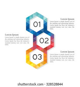 Modern Vector Abstract Hexagon Info Graphic Elements
