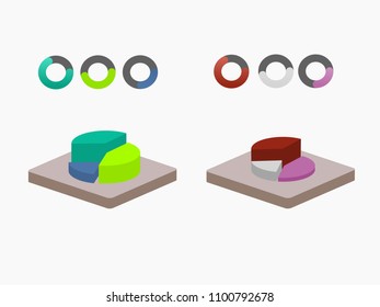 modern vector abstract pie chart infographic elements.
