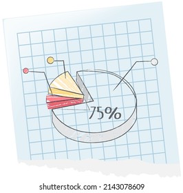 Modern vector abstract pie chart infographic elements, round graphs divided into sectors to display relative sizes of parts of whole. Workflow layout, diagram, number options, statistics presentation