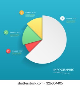 modern vector abstract pie chart infographic elements.can be used for workflow layout, diagram, number options, web design.  illustration ,EPS10