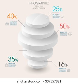 modern vector abstract pie chart infographic elements.can be used for workflow layout, diagram, number options, web design.  illustration ,EPS10