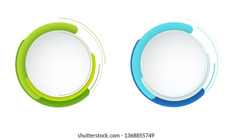 Modern vector abstract round banner set. Template for use in web or print design.
