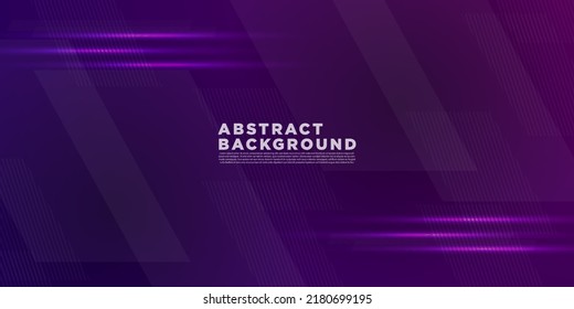 Modern Vector Abstract, science, futuristic, energy technology concept. Digital image of light rays, stripes lines with violet light, speed and motion blur over dark purple background. Eps10