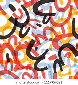 Modern vector abstract seamless geometric pattern in scandinavian style.