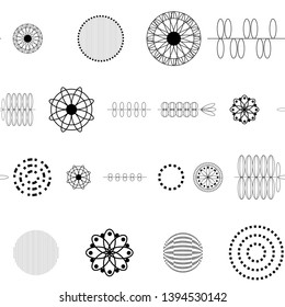 
Modern vector abstract seamless geometric pattern with stylized textured flowers and leaves in retro scandinavian style.