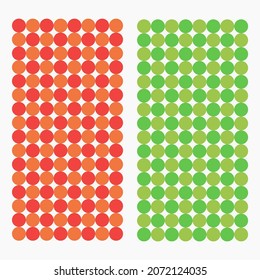 Modern vector abstract seamless geometric pattern with circles. Pastel colors shapes with worn out texture on white background.