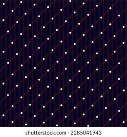 Patrón geométrico abstracto vectorial moderno con círculos en estilo retro. Formas azul marino, blanco y rojo.