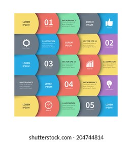 Modern vector abstract squares. Business infographics background template ready to place your content