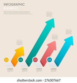 modern vector abstract step arrow lable infographic elements.can be used for workflow layout, diagram, number options, web design.  illustration ,EPS10