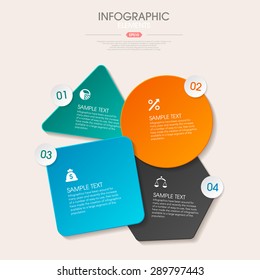 modern vector abstract step geometry infographic elements.can be used for workflow layout, diagram, number options, web design.  illustration ,EPS10