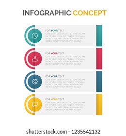 Modern vector abstract step label infographic elements. Can be used for workflow layout, diagram, number options, icons for 4 options, web design. illustration ,EPS10