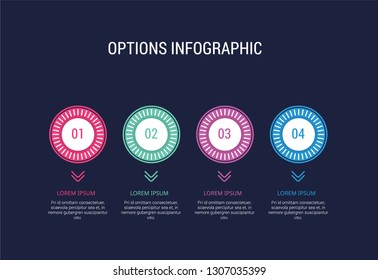 Modern vector abstract step label infographic elements. Can be used for workflow layout, diagram, number options, 4 options or steps, web design. illustration ,EPS10