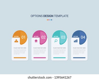 Modern vector abstract step label infographic elements. Can be used for workflow layout, diagram, number options, icons for 4 options, web design. illustration ,EPS10