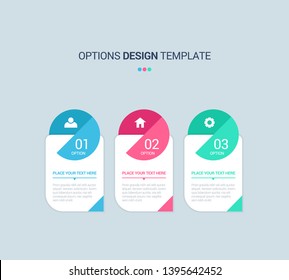 Modern vector abstract step label infographic elements. Can be used for workflow layout, diagram, number options, icons for 3 options, web design. illustration ,EPS10