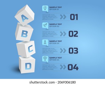 Modern vector abstract step label infographic elements. Can be used for workflow layout, diagram, number options, icons for 4 options, web design. illustration ,EPS10