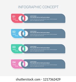 Modern vector abstract step lable infographic elements. Can be used for workflow layout, diagram, number options, icons for 4 options, web design. Modern design template ,EPS10