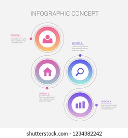Modern vector abstract step lable infographic elements. Can be used for workflow layout, diagram, number options, icons for 4 options, steps, web design. Timeline ,EPS10